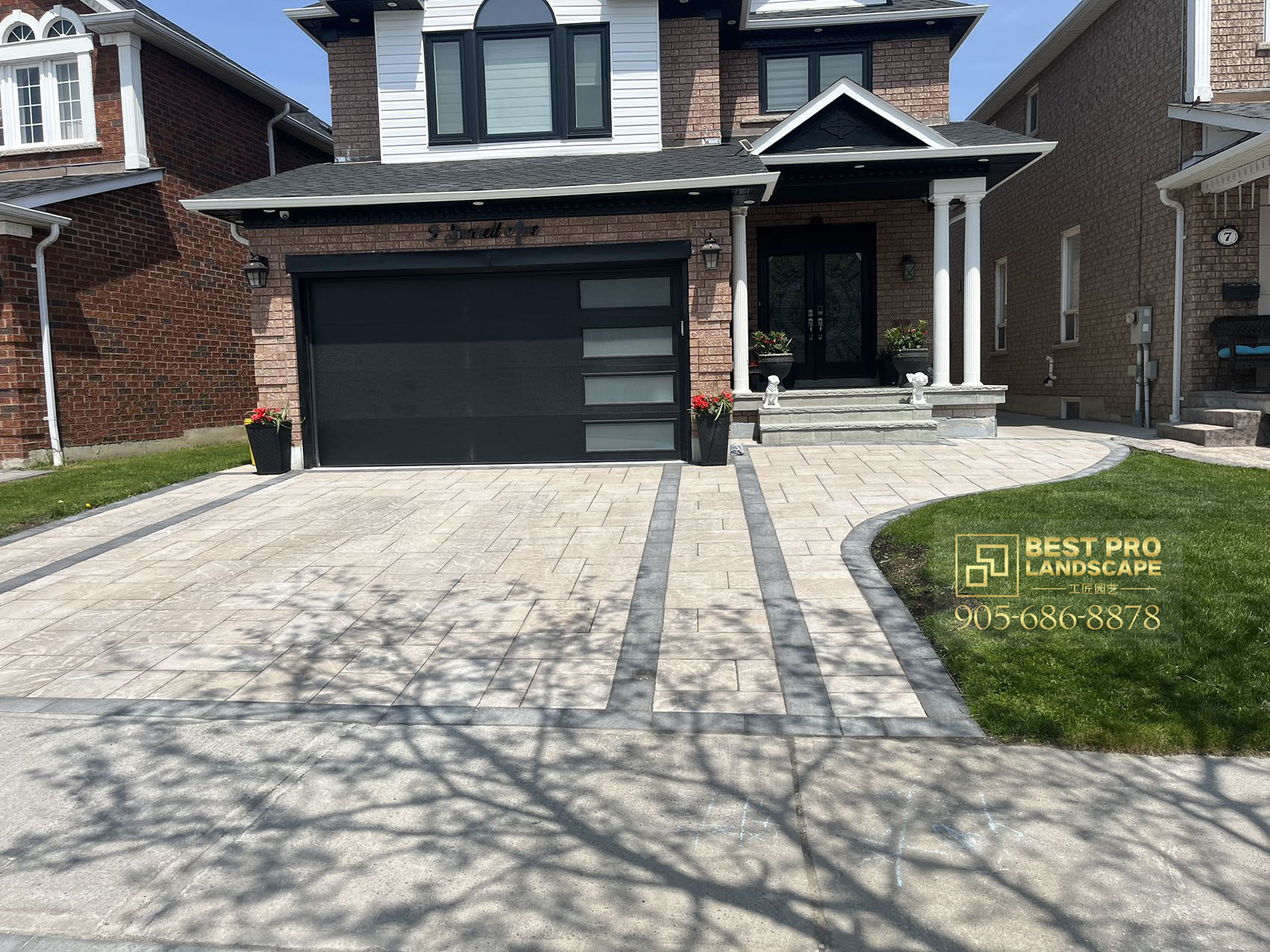 Front-yard-landscaping-service-Pickering-Ajax-Whitby-Oshawa-Durham