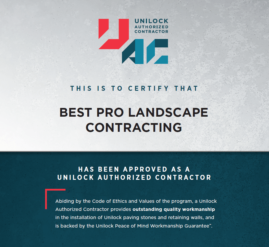 Best Pro Landscape – Now a Proud Unilock Authorized Contractor