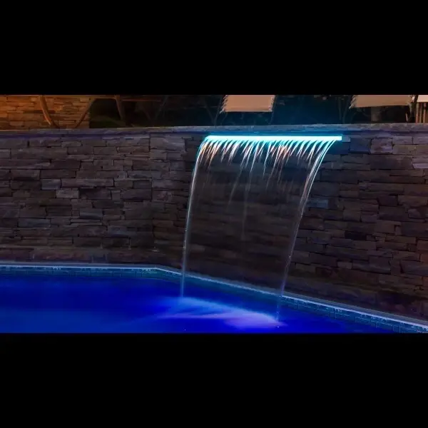 LED Waterfall Rain Effect Sheer 500, Width 2′ & Transparent Lip 6″ 100 ft